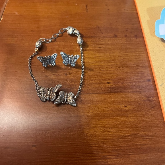 Brighton butterfly set like new Sterling Silver - Picture 2 of 2